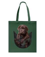 Chocalate Labrador In Pocket Tote Bag thumbnail