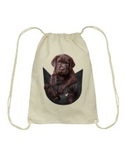 Chocalate Labrador In Pocket Drawstring Bag thumbnail
