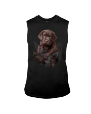 Chocalate Labrador In Pocket Sleeveless Tee thumbnail