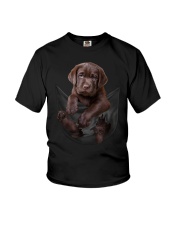 Chocalate Labrador In Pocket Youth T-Shirt thumbnail