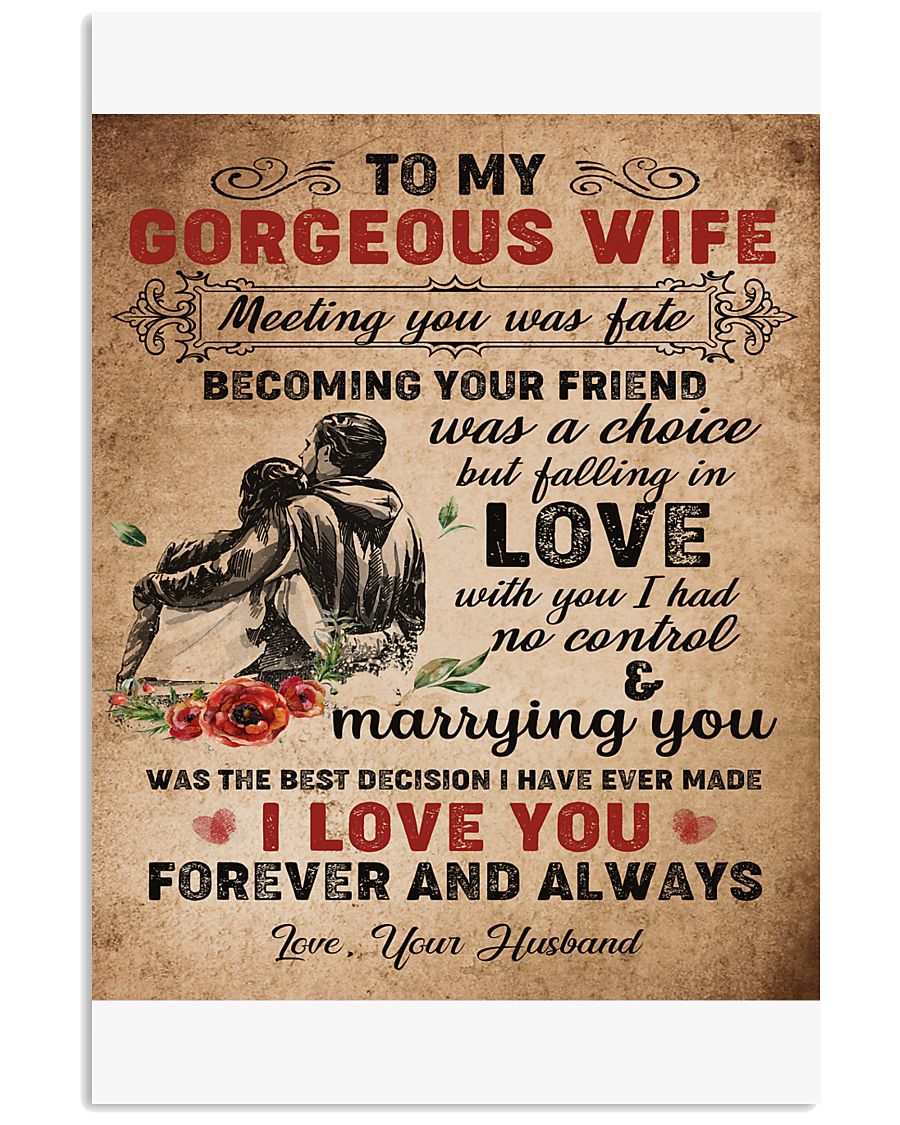 TO MY GORGEOUS WIFE B02 11x17 Poster