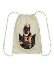 German Shepherd In Pocket Drawstring Bag thumbnail