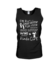 Flip Flop - Dog Lovin - Kinda Girl Unisex Tank thumbnail