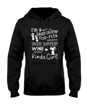 Flip Flop - Dog Lovin - Kinda Girl Hooded Sweatshirt thumbnail