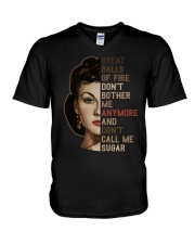 Great balls of fire don't call me sugar V-Neck T-Shirt thumbnail