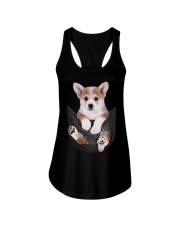 Corgi In Pocket Ladies Flowy Tank thumbnail