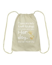 Her Dog And Her Other Dog Drawstring Bag thumbnail