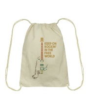 Keep on rockin in the world Drawstring Bag thumbnail
