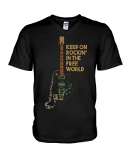 Keep on rockin in the world V-Neck T-Shirt thumbnail