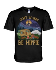 Don't worry be hippie V-Neck T-Shirt thumbnail