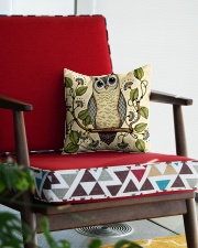 owl Square Pillowcase aos-pillow-square-front-lifestyle-09