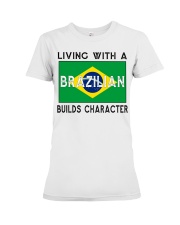 BUILDS CHARACTER Premium Fit Ladies Tee tile