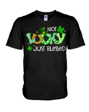 Happy Patrick's Day3 V-Neck T-Shirt tile
