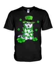 Happy Patrick's Day21 V-Neck T-Shirt tile