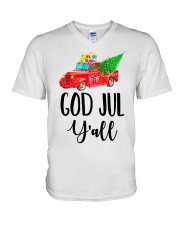 GOD JUL Y'ALL TRUCK V-Neck T-Shirt thumbnail
