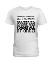 NORWEGIAN WOMEN MULTITASKING Ladies T-Shirt thumbnail