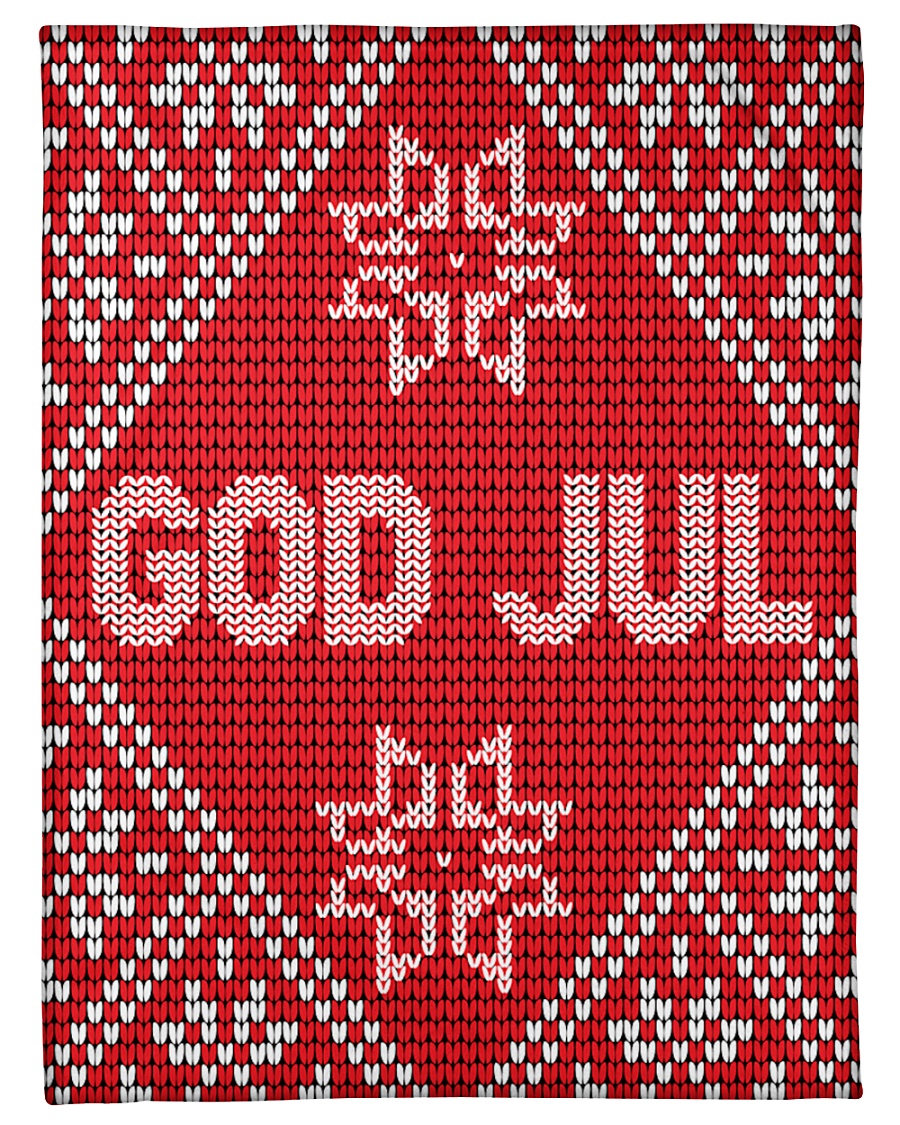 GOD JUL NORWEGIAN CHRISTMAS Small Fleece Blanket - 30" x 40"