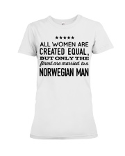 MARRIED TO A NORWEGIAN MAN Premium Fit Ladies Tee thumbnail