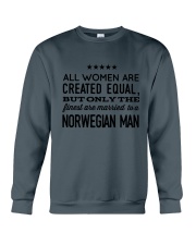 MARRIED TO A NORWEGIAN MAN Crewneck Sweatshirt thumbnail