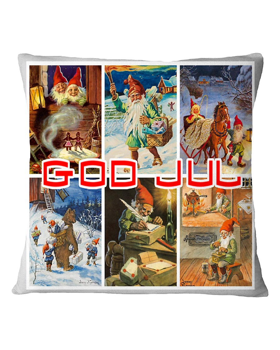 NORWAY GOD JUL NISSER Square Pillowcase