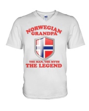 NORWEGIAN GRANDPA LEGEND V-Neck T-Shirt thumbnail
