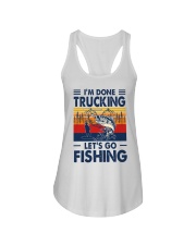 Lets go Fishing- Trucking Ladies Flowy Tank tile