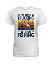Lets go Fishing- Trucking Ladies T-Shirt tile