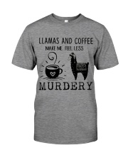 Llamas And Coffee Mae Me Feel Less Premium Fit Mens Tee tile