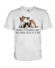 DRIVING MY HUSBAND V-Neck T-Shirt tile