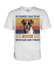 My Boxer V-Neck T-Shirt tile