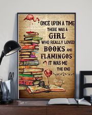 A Girl who loved Flamingos And Books 24x36 Poster lifestyle-poster-2
