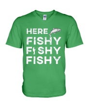 HERE FISHY FISHY FISHY V-Neck T-Shirt thumbnail