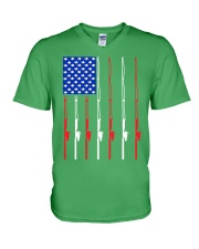 Fishing Patriotic American V-Neck T-Shirt thumbnail