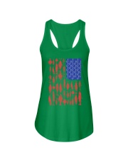 Fishing Patriotic American Ladies Flowy Tank front