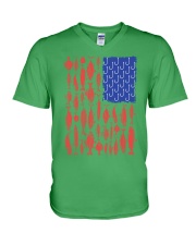 Fishing Patriotic American V-Neck T-Shirt thumbnail
