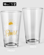 Beer Shirt Science of Beer Drinker lovers 16oz Pint Glass - 2 pieces front