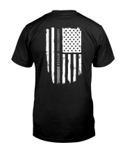 Corrections Skull Silver Line Flag Tee Classic T-Shirt back