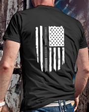 Corrections Skull Silver Line Flag Tee Classic T-Shirt lifestyle-mens-crewneck-back-2