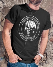 Corrections Skull Silver Line Flag Tee Classic T-Shirt lifestyle-mens-crewneck-front-4