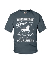 Horse on it Youth T-Shirt front