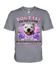 Staffordshire Bull Terrier-CS4086-Don't Say-V2 V-Neck T-Shirt tile