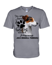 Jack Russell Terrier-Art-CS1389-My Hardest V-Neck T-Shirt tile