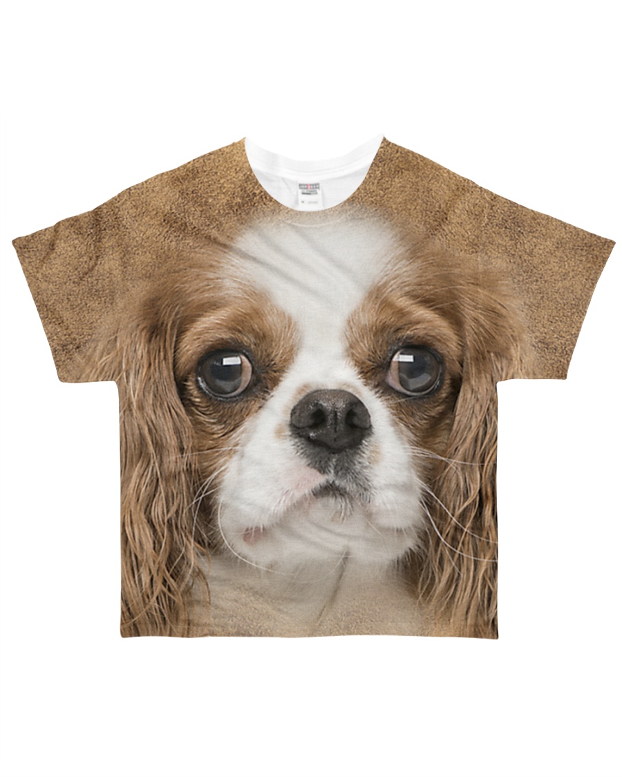 Cavalier King Charles Spaniel-Face and Hair All-over T-Shirt