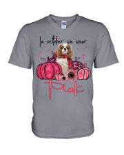 Cavalier King Charles Spaniel-CS3118-We Wear Pink-V3 V-Neck T-Shirt tile