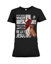 Rhodesian Ridgeback-CS3937-Be Like Jesus Premium Fit Ladies Tee tile