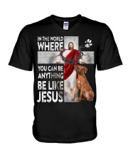 Rhodesian Ridgeback-CS3937-Be Like Jesus V-Neck T-Shirt tile