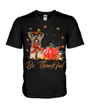 Yorkshire Terrier-CS3570-Be Thankful V-Neck T-Shirt tile