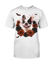 French Bulldog-CS3406-Rose And Dog-V3 Classic T-Shirt front