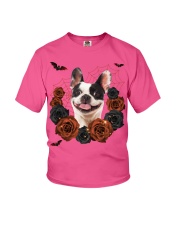 French Bulldog-CS3406-Rose And Dog-V3 Youth T-Shirt tile