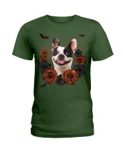 French Bulldog-CS3406-Rose And Dog-V3 Ladies T-Shirt tile
